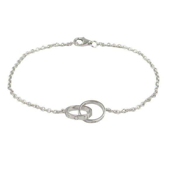 CARTIER 18k White Gold Love Charm Bracelet - Picture 1 of 8